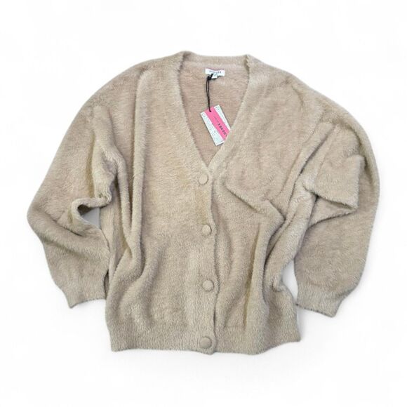 ANDREE' By Unit Fuzzy Button Front V-Neck Cardigan, NWT! Size 2X - Picture 4 of 10